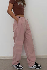 Dreidimensionale Hose mit großen Taschen und plissierten Bündchen für Freizeithosen